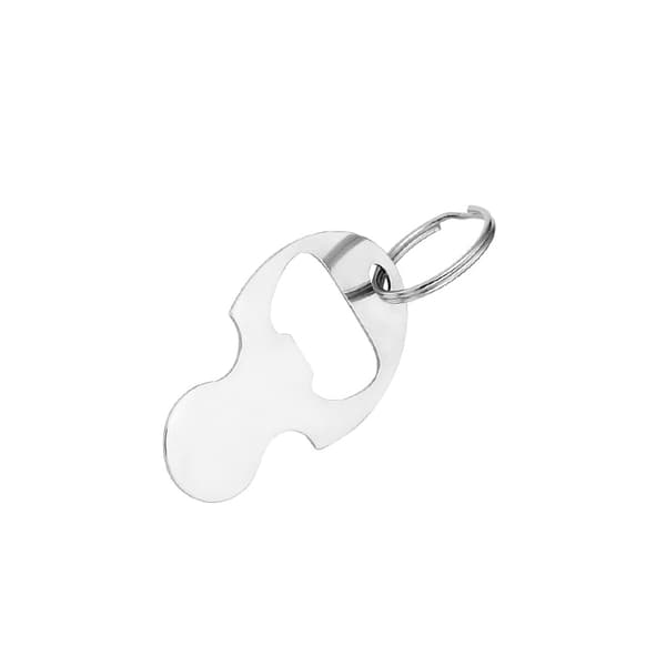 Nøglering med indkøbsvogns-Token Silver M