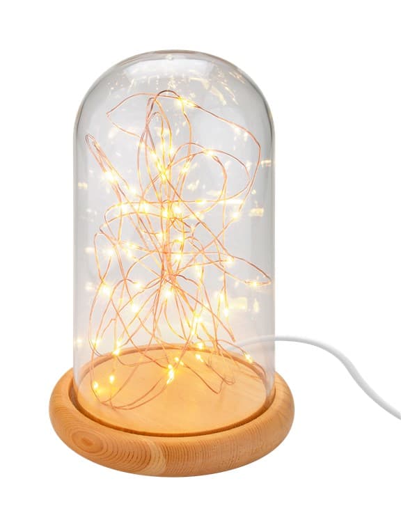 Glaskupa med mikro LED mikro-ljusslinga