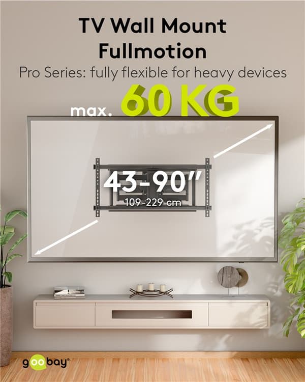 TV-väggfäste FULLMOTION (XL)