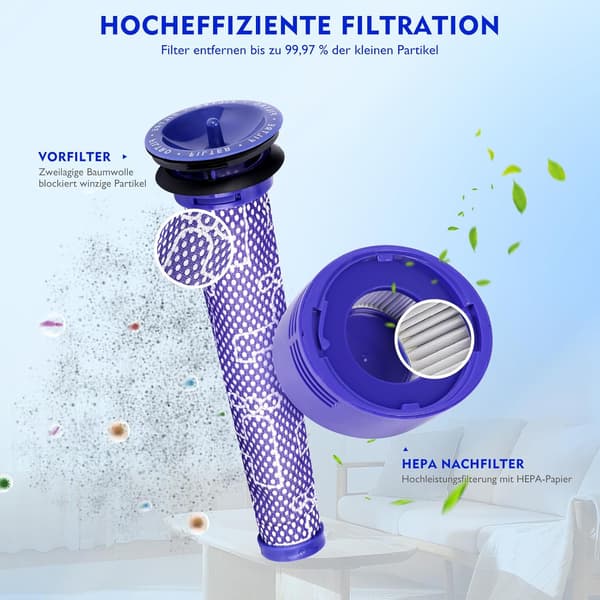 Dyson V8 -pölysäiliön säiliö suodattimen vaihdolla