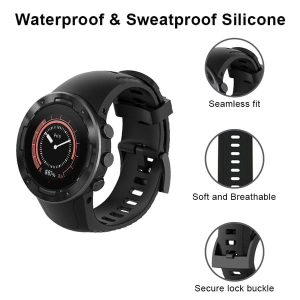 Kellon rannekoru Black Suunto 5
