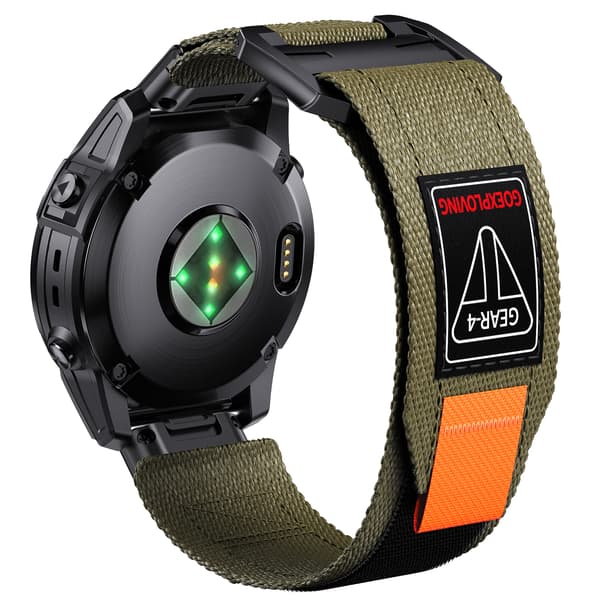 Quick Release 26mm Vævet Nylonrem til Garmin-ure Green