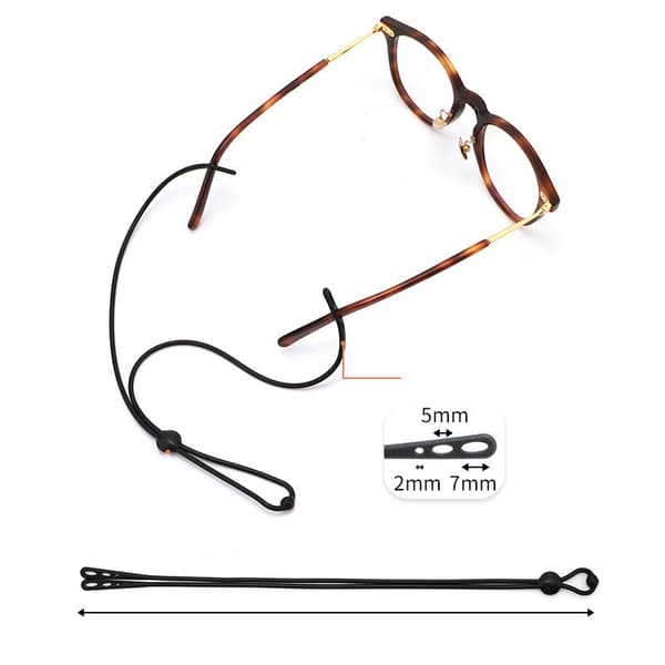 Justerbare brillesnorer - 5 stk Black