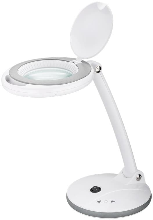LED-forstørrelseslampe med stativ, 6 W, hvit