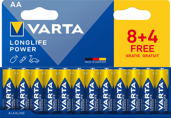 Longlife Power AA 12-pack (8+4)