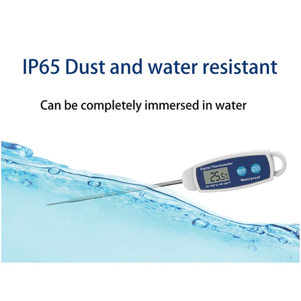 Utvidet mattermometer for presis matlaging