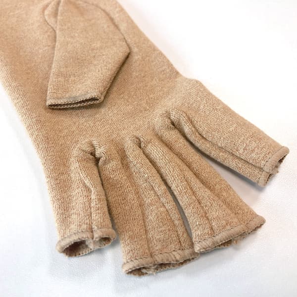 Tryckavlastningshandskar med Halvfinger, 1 par Beige