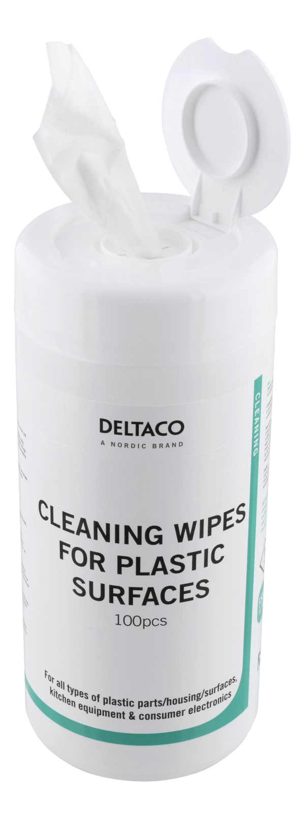 Wet Wipes for plastic surfaces, 100pcs, white