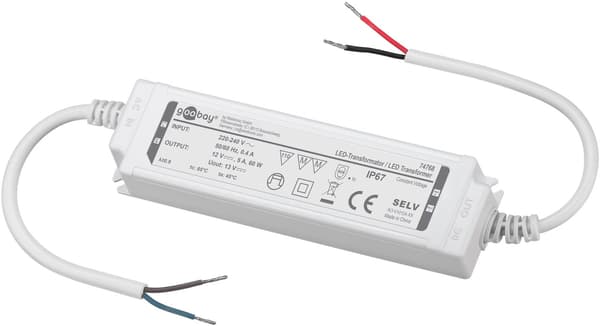 LED-transformer 12 V (DC) (DC), 60 W, IP67