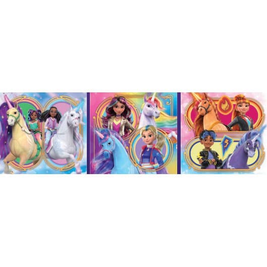 Palapeli 3x48 Pcs Unicorn Academy