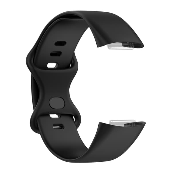 Silikone urrem til Fitbit Charge 5 Charge 6 Black S