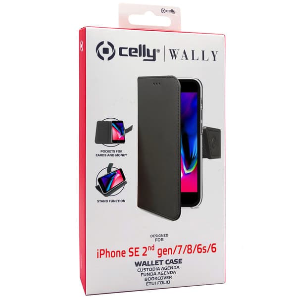 Pung-etui til iPhone 7/8/SE 2020/SE 2022, sort