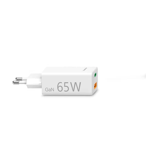Universal oplader USB-C og USB-A PD GaN 5-20V/65W Super Small