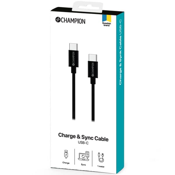 USB-C-kaapeli 60W 1m musta