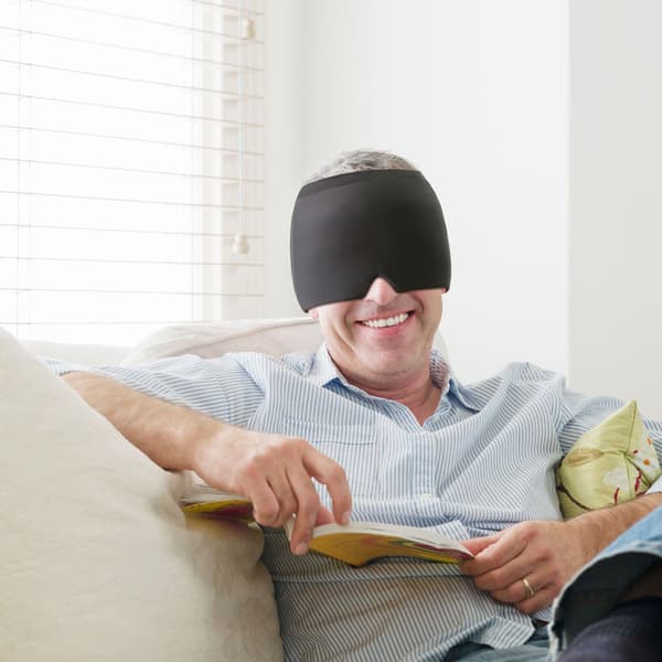 Kølehætte - Kølende gel maske til hovedpine/migræne Black