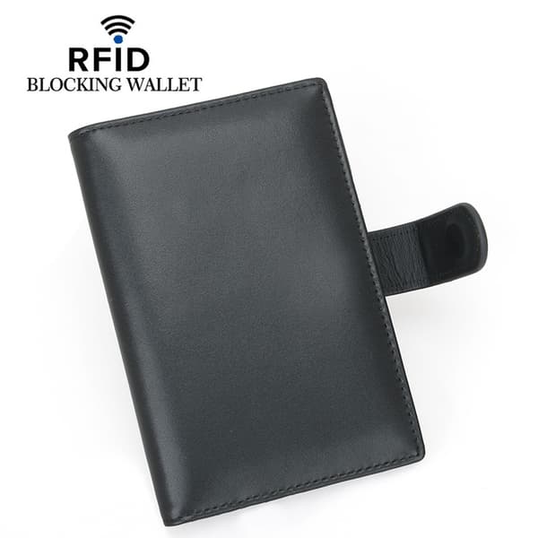 Äkta Läder RFID Passfodral - Säker Reseplånbok