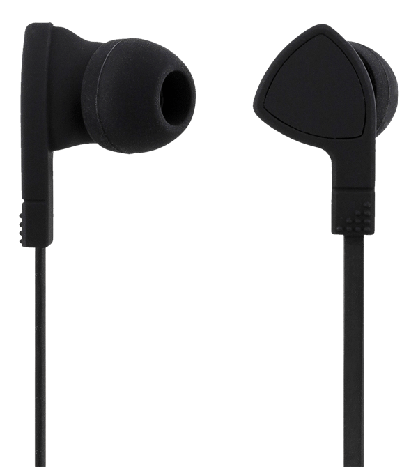 E110 In-ear earbuds, 1-button remote, 3.5mm, mic, black