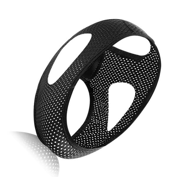 Andningsbart hakband, justerbart hakstödsband Black