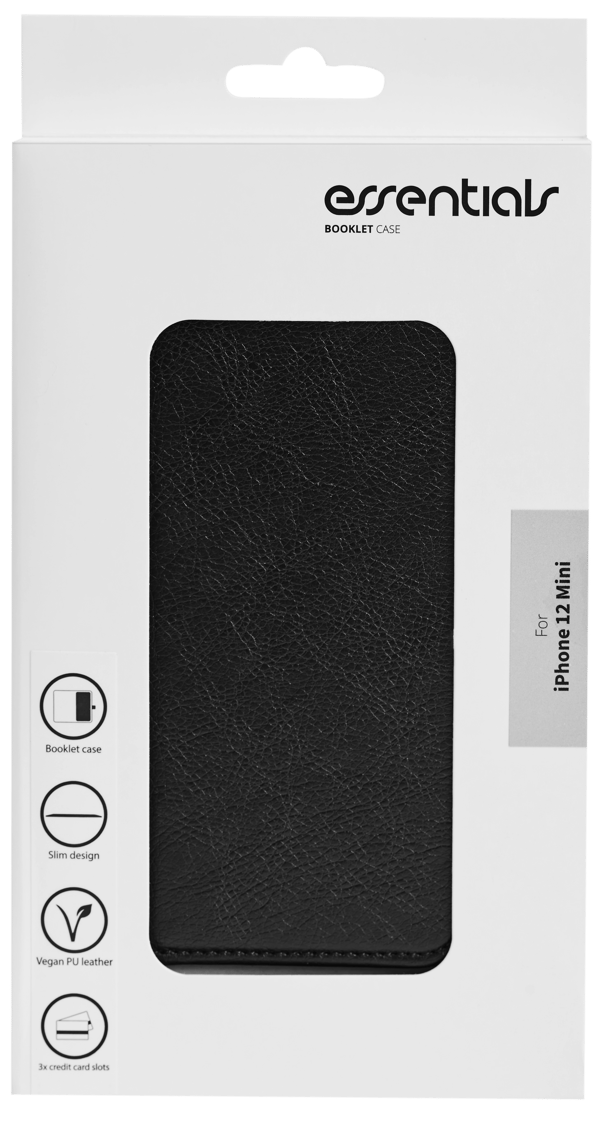 iPhone 12 mini PU wallet, 3 cards, Black