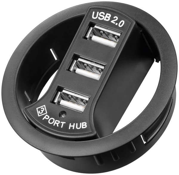 3-portars inbyggd USB-hubb