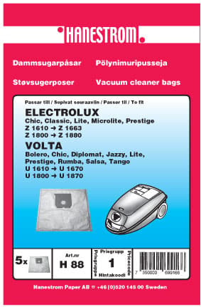 Dammsugarpåsar VOLTA U 1800- U 1870