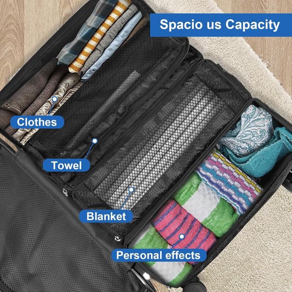 Foldable Travel Storage Bag Large Capacity Organizer Black