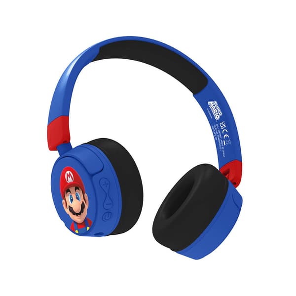 Høretelefoner On-Ear Wireless 85dB/95dB Super Mario Blå