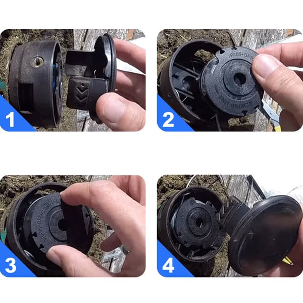 Trådsneller med trimmertråd for Bosch EasyGrassCut 18-230 gresstrimmer Black
