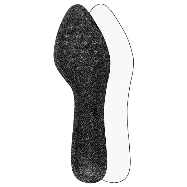 Lærsåler - PU-lær, spiss tådesign Black