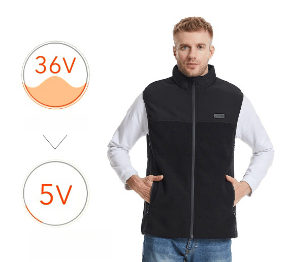 Lämmitysliivi 13 lämmitysaluetta musta S/M