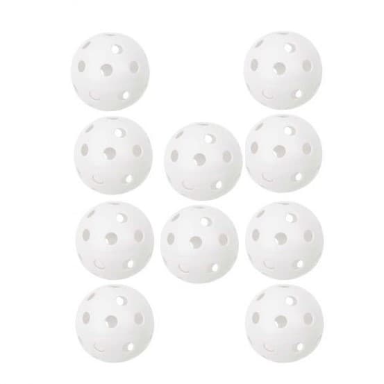 Träningsgolfbollar med hål 10-pack White