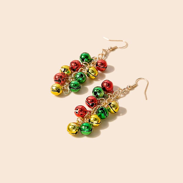 Jingle Bell, juleøredobber 1 par MultiColor