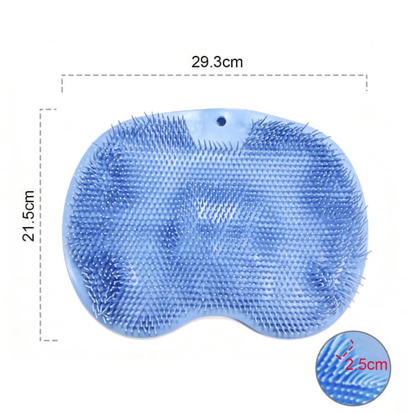 Fotskrubbmatta med Halkfria Sugkoppar Blue