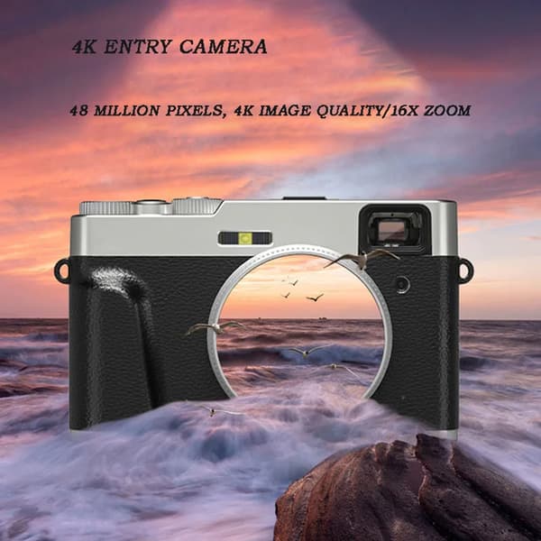 Digikamera 4K 48MP 16X zoom Black