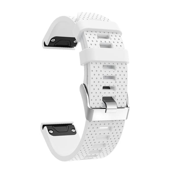 Silikone urrem til Garmin Fenix 5S Plus White