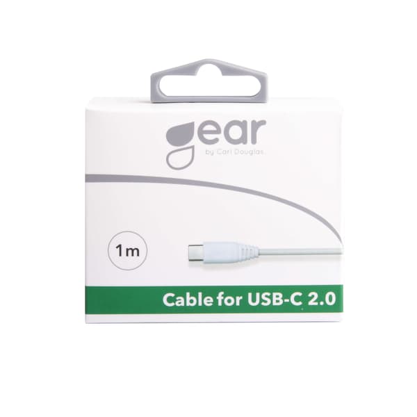 Ladekabel USB-A til USB-C 2.0 1m Hvit Rund