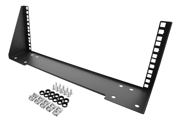 19" Vertical wall bracket, 4U, max 60kg, steel construction