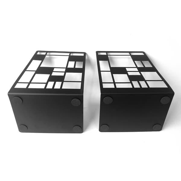 Halkfria Bokstöd i Metall 2-pack Square