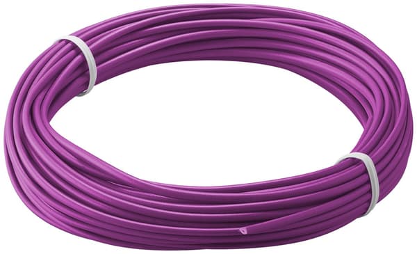 Kobber-litzetråd isoleret, 10 m, violet