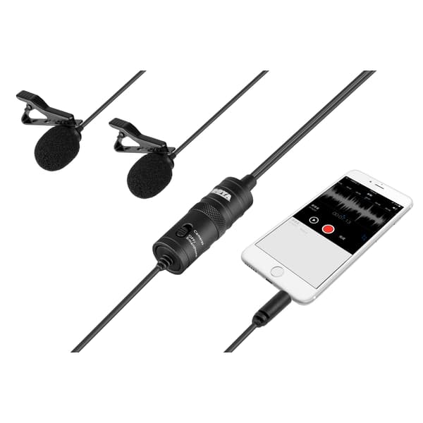 Mikrofon Knaphuls x2 BY-M1DM 3.5mm 4m
