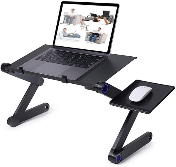 Smart justerbart laptopbord 17 tommer sort