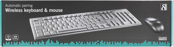 Wireless keyboard mouse Nordic USB nanoreceiver 10m range