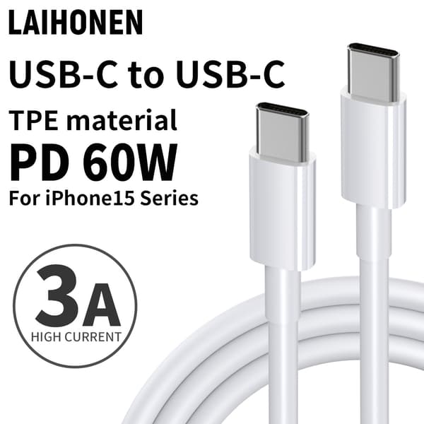 5-Pack 2M CTO C datakabel, PD60W hurtigladekabel 5-pack M