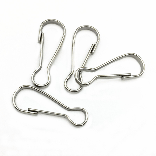 Karbinhakar öppningsbara krokar Rostfritt Stål 100-pack Silver 5.5 cm