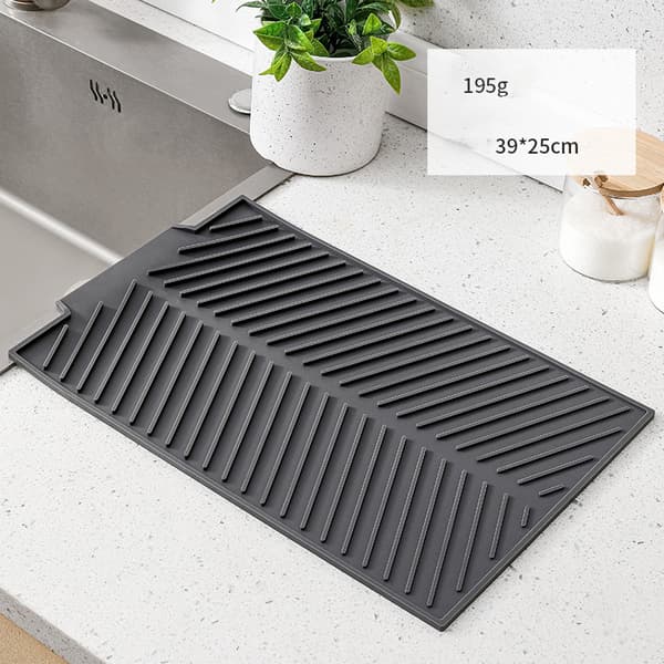 Silikone afdrypningsmåtte til køkkenbordet DarkGrey