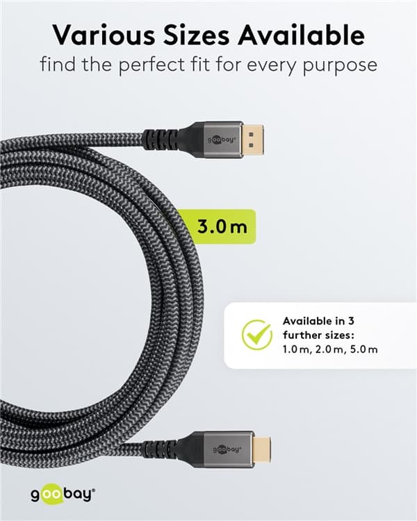 DisplayPort™ til HDMI™-kabel, 4K ved 60 Hz