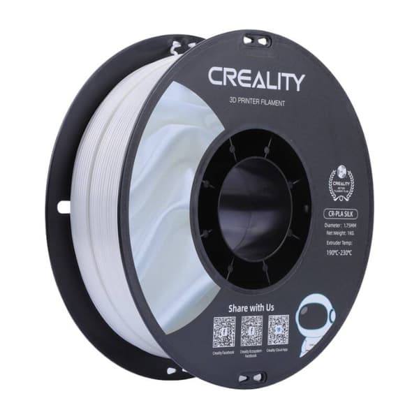 CR-Silk PLA Filament Creality (hvit)