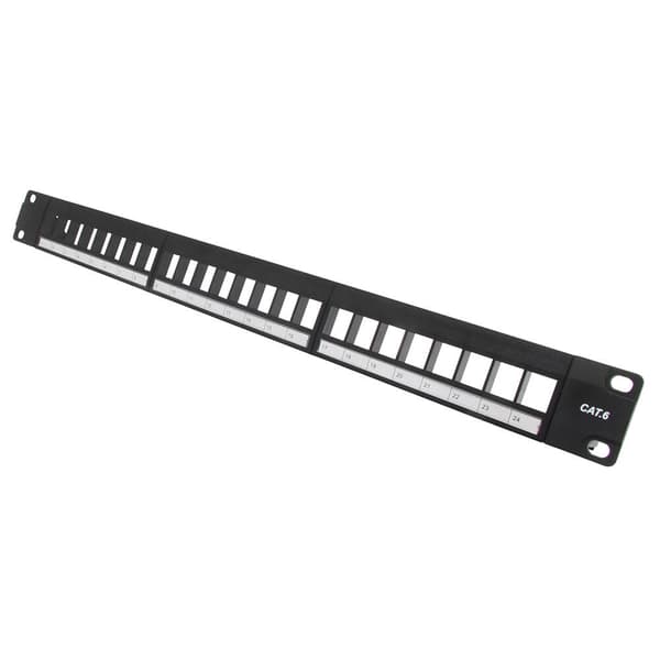 TRIAX Patch Panel 19" 1U Keystone CAT6 UTP 24 porttia