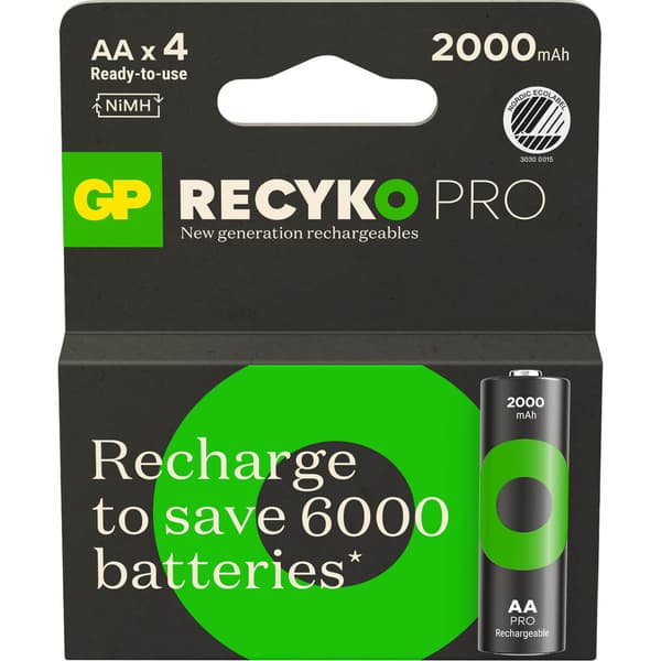 Batteri Recyko Pro NiMH AA HR6 2000mAh 4-Pakning