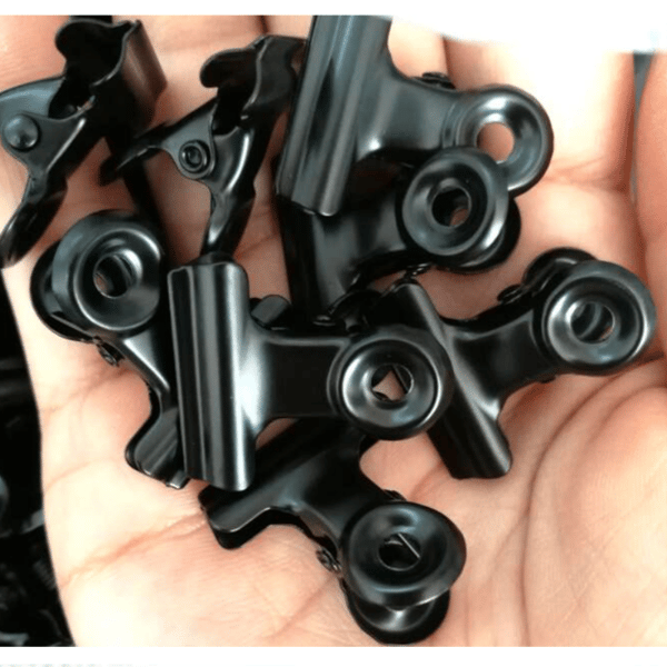 Svarta Metallklämmor, 10-pack Size B